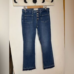 ZARA Sailor Front Patch Pocket High-Rise Denim Jeans